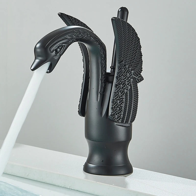 Golden Swan Brass Bathroom Faucet Mixer Tap for Sink Hot Cold Water - COOLCrown Store