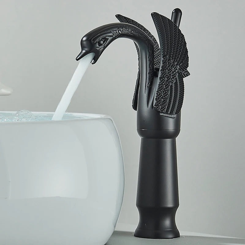 Golden Swan Brass Bathroom Faucet Mixer Tap for Sink Hot Cold Water - COOLCrown Store