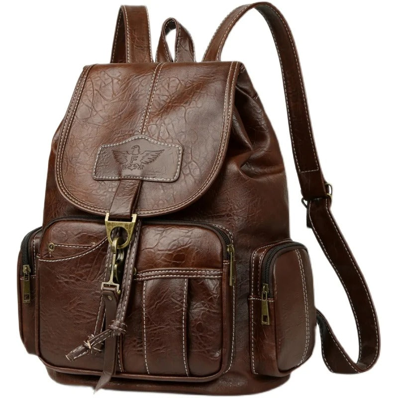 Waterproof Soft PU Leather Backpack - COOLCrown Store