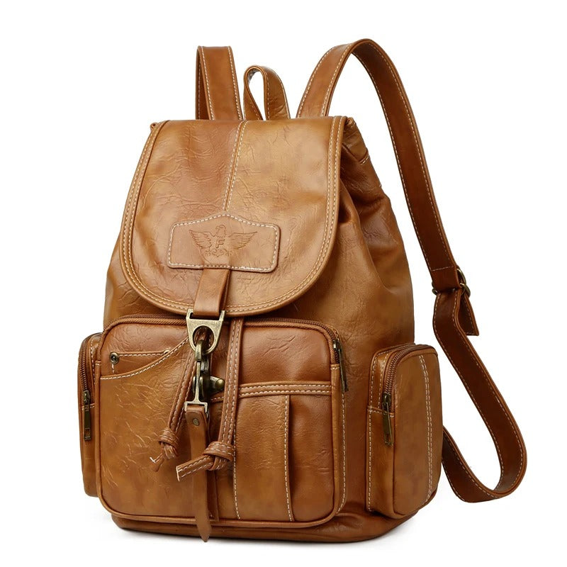 Waterproof Soft PU Leather Backpack - COOLCrown Store