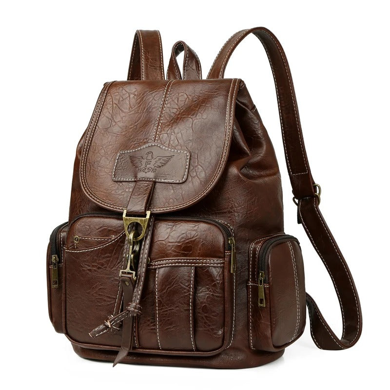 Waterproof Soft PU Leather Backpack - COOLCrown Store