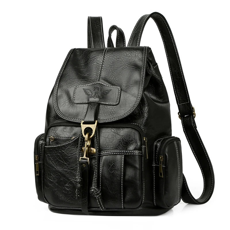 Waterproof Soft PU Leather Backpack - COOLCrown Store