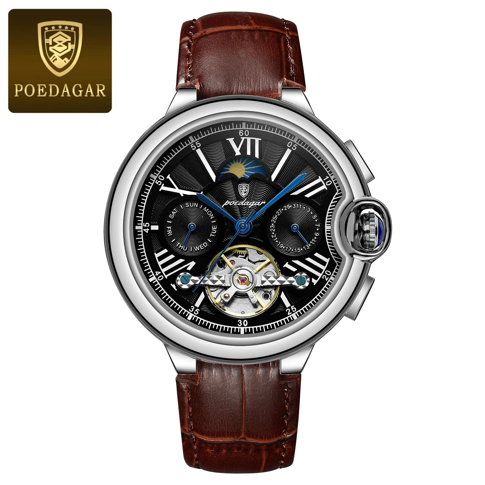 Luxury Men’s Automatic Tourbillon Watch – Waterproof & Stainless Steel