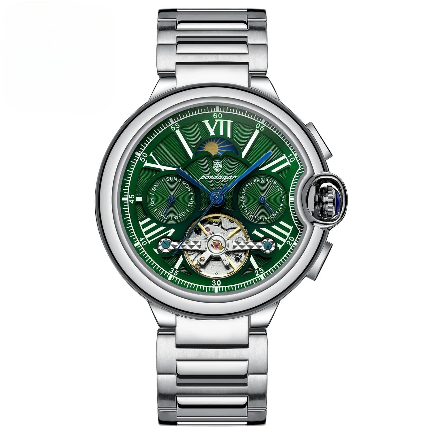 Luxury Men’s Automatic Tourbillon Watch – Waterproof & Stainless Steel