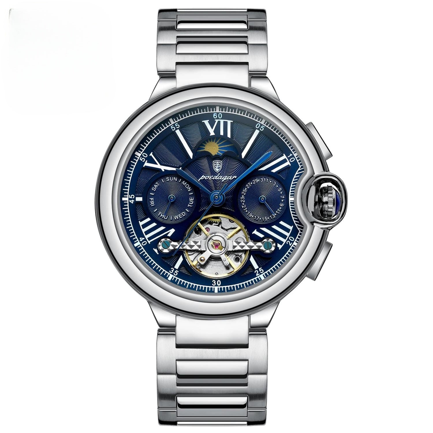 Luxury Men’s Automatic Tourbillon Watch – Waterproof & Stainless Steel
