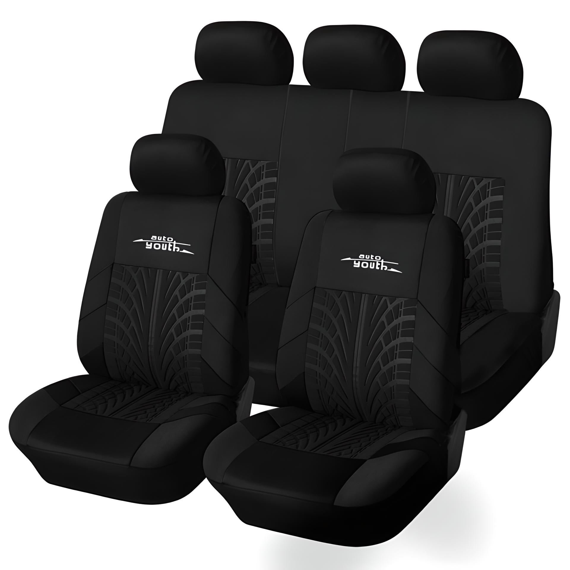 Embroidery Car Seat Covers Set Universal Fit