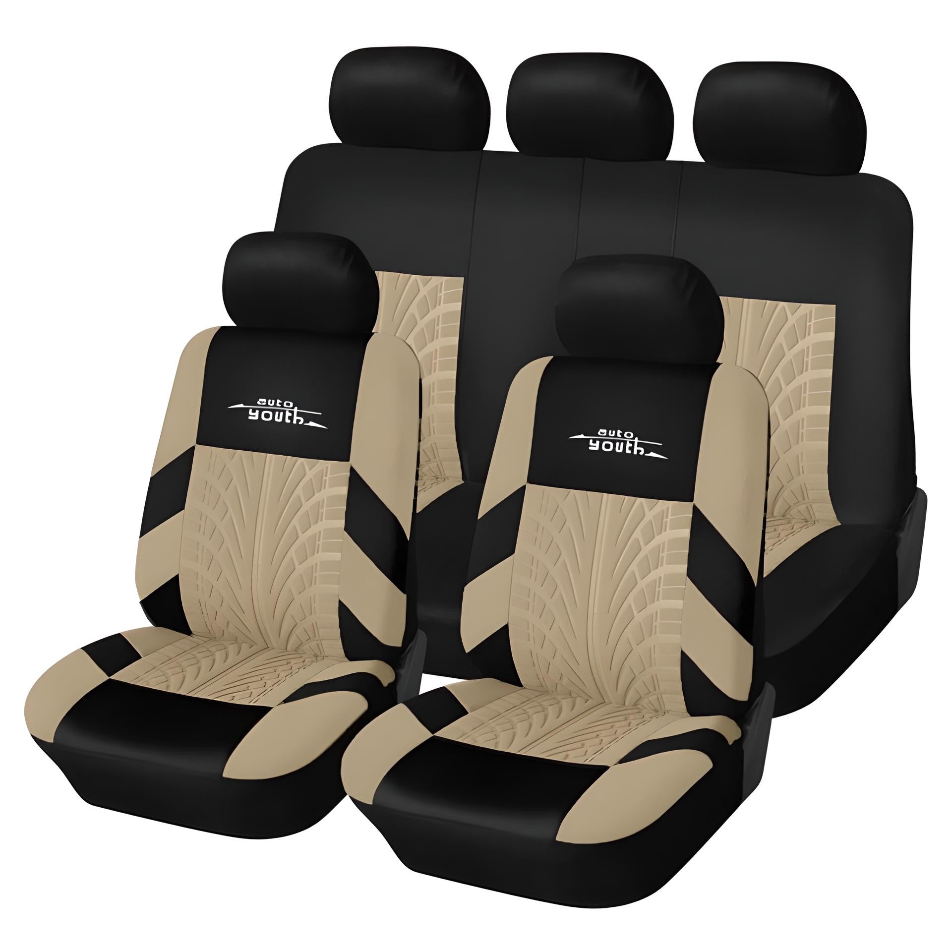 Embroidery Car Seat Covers Set Universal Fit