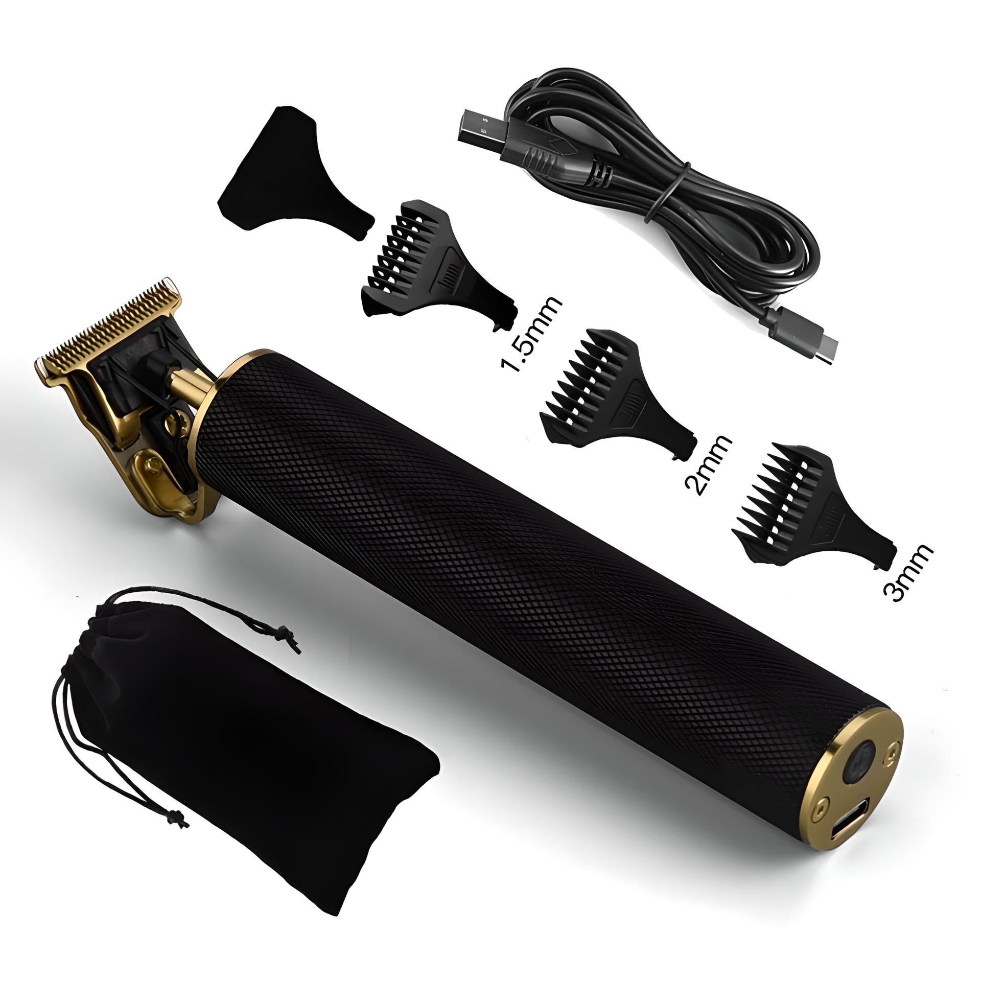 USB Rechargeable Hair & Beard Trimmer – Ceramic Blade Clipper for Men - COOLCrown Store