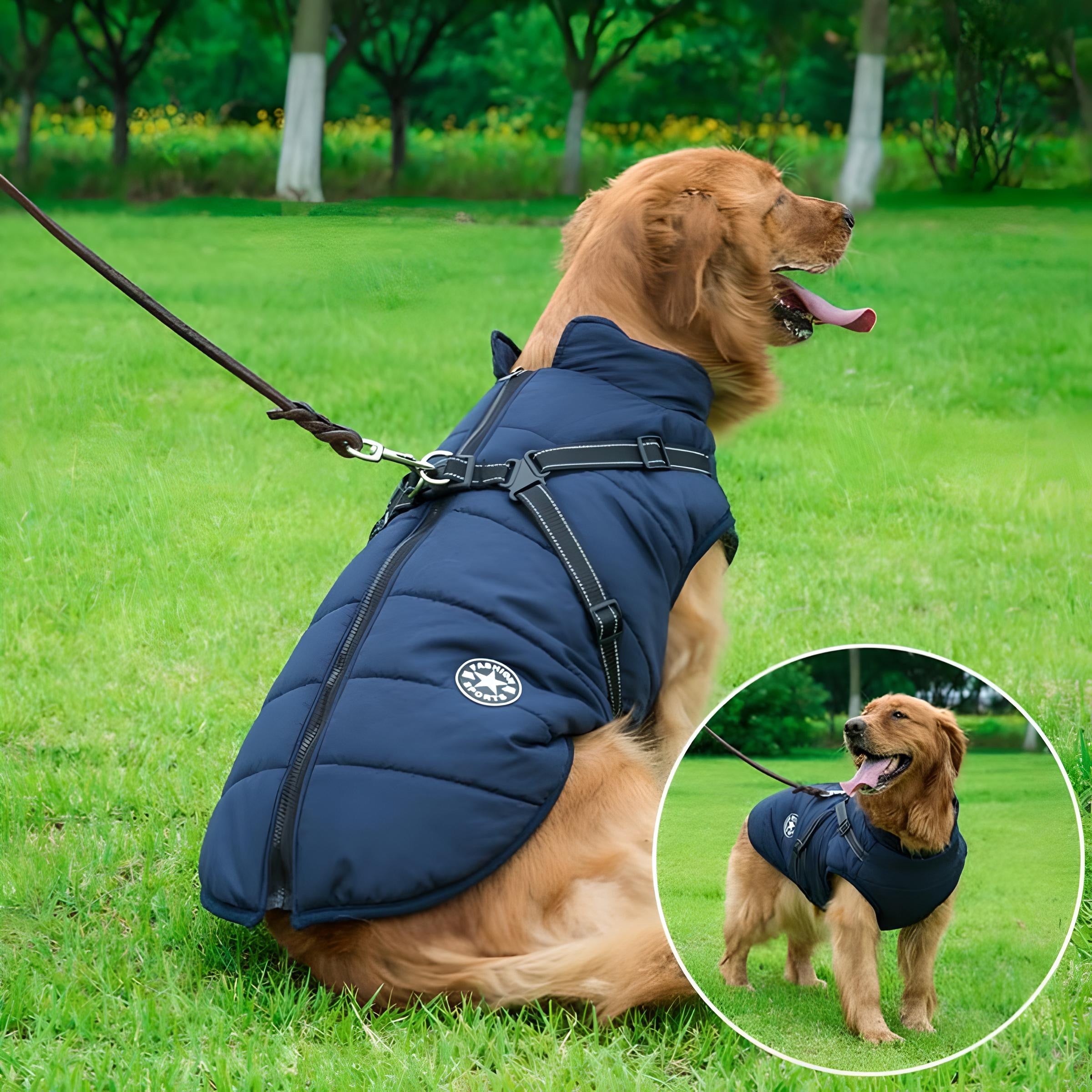 Dog Winter Jacket With Harness