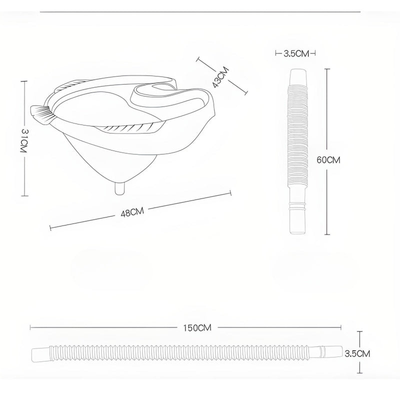 Foldable Portable Maternity Shampoo Sink with Hose – Easy Hair Washing - COOLCrown Store