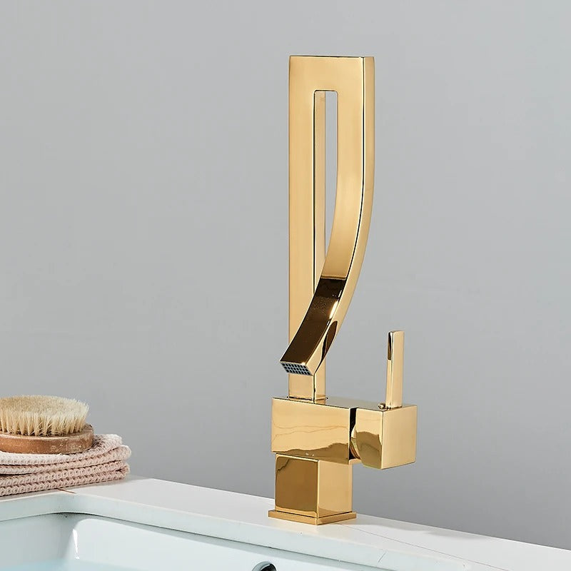 Chrome Brass Basin Faucet – Single Handle Waterfall Bathroom Mixer Tap - COOLCrown Store