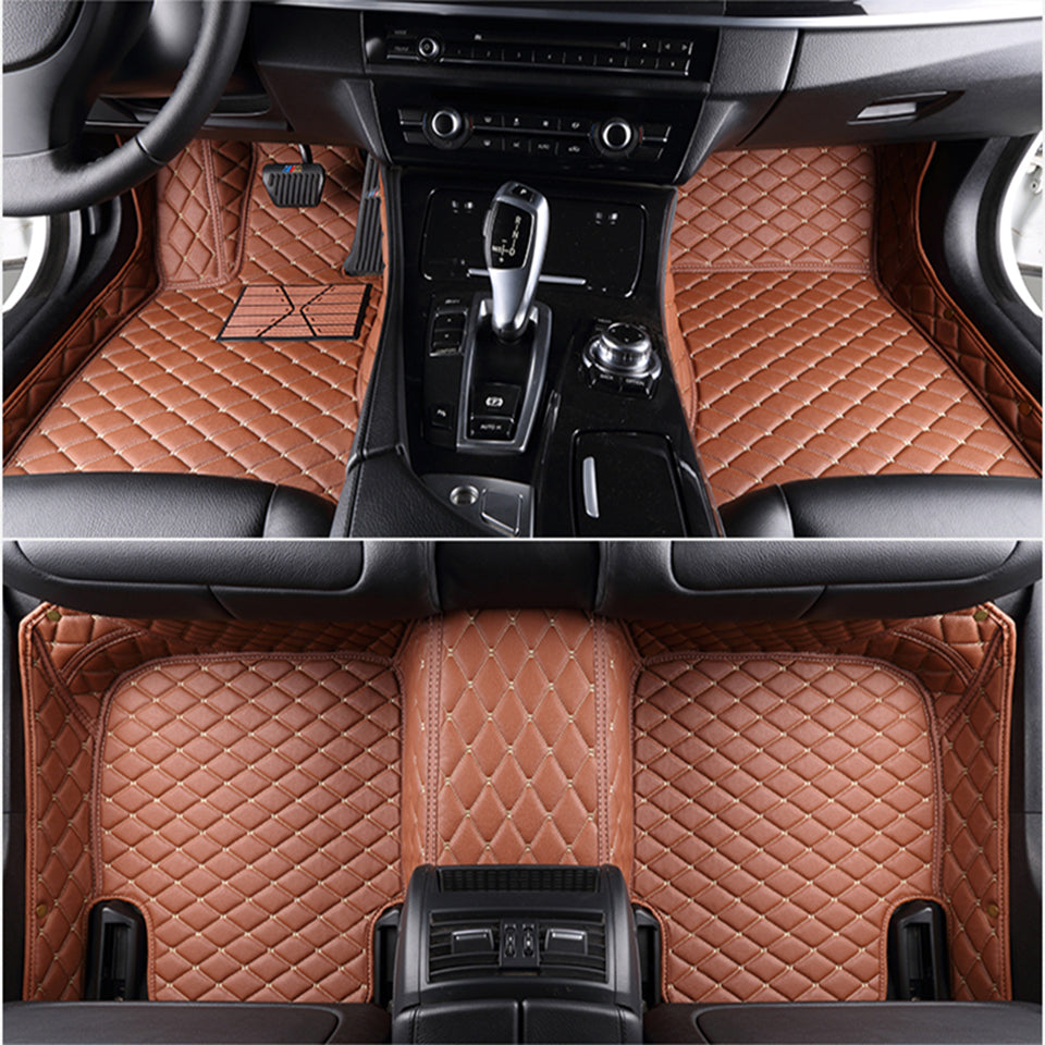 Premium Custom Luxury Car Leather Floor Mat - Full Set - All car Models - COOLCrown Store