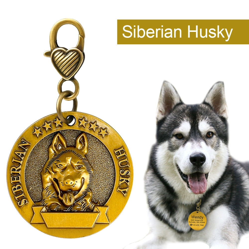 Unique Personalized Engraved Pet Cat Dog ID Tag - COOLCrown Store