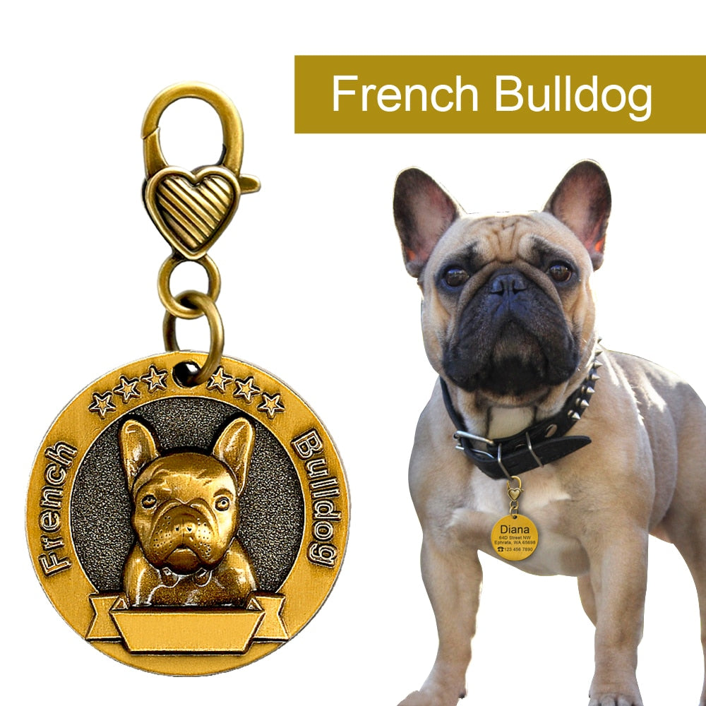 Unique Personalized Engraved Pet Cat Dog ID Tag - COOLCrown Store