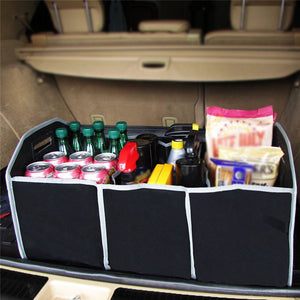 Car Trunk Storage Box Extra Large Collapsible Organizer With 3 Compartments - COOLCrown Store