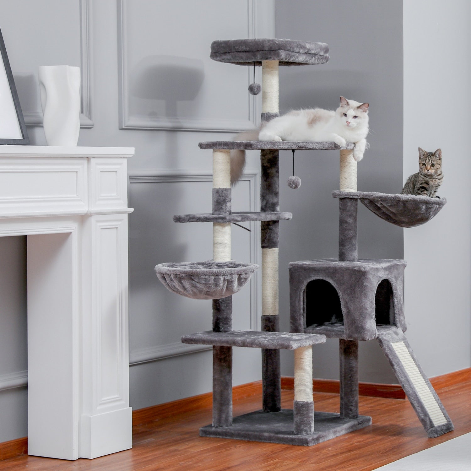 Large 63 inches Sturdy Cat Tree - COOLCrown Store