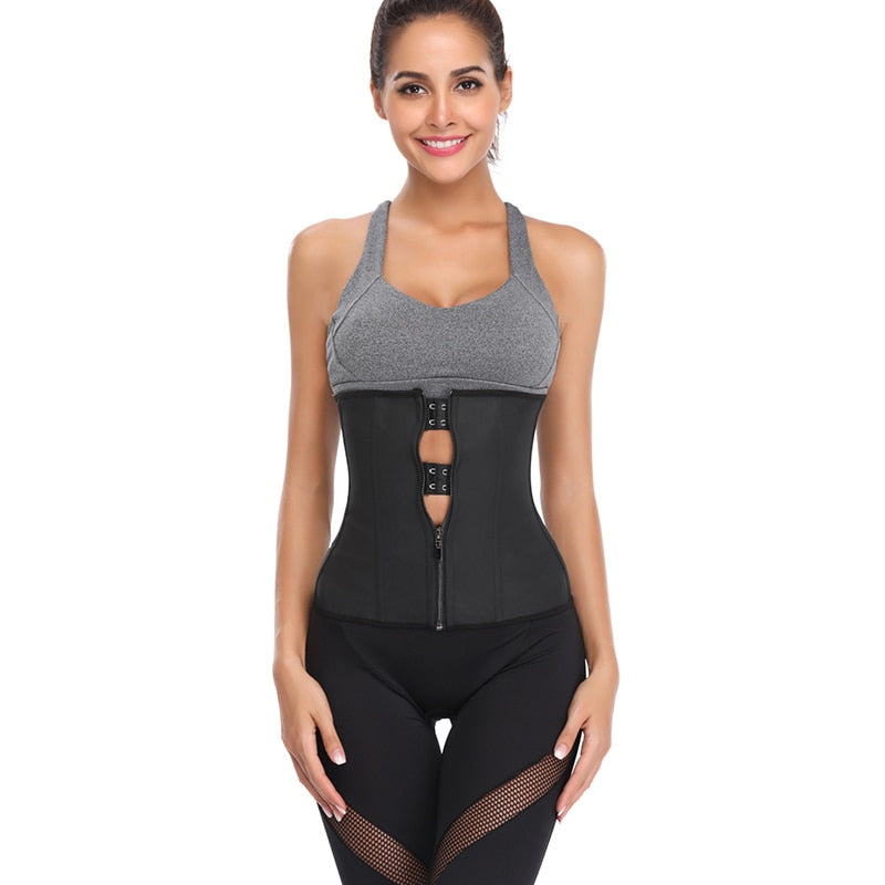 Women Latex Waist & Body Shaper Corsets with Zipper - COOLCrown Store