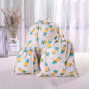 3pc Casual Women Cotton Drawstring Shopping Underwear Pouch Bag - COOLCrown Store