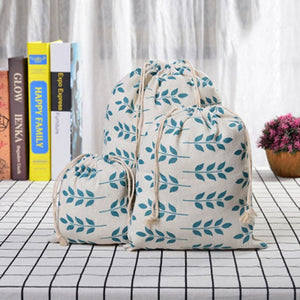 3pc Casual Women Cotton Drawstring Shopping Underwear Pouch Bag - COOLCrown Store