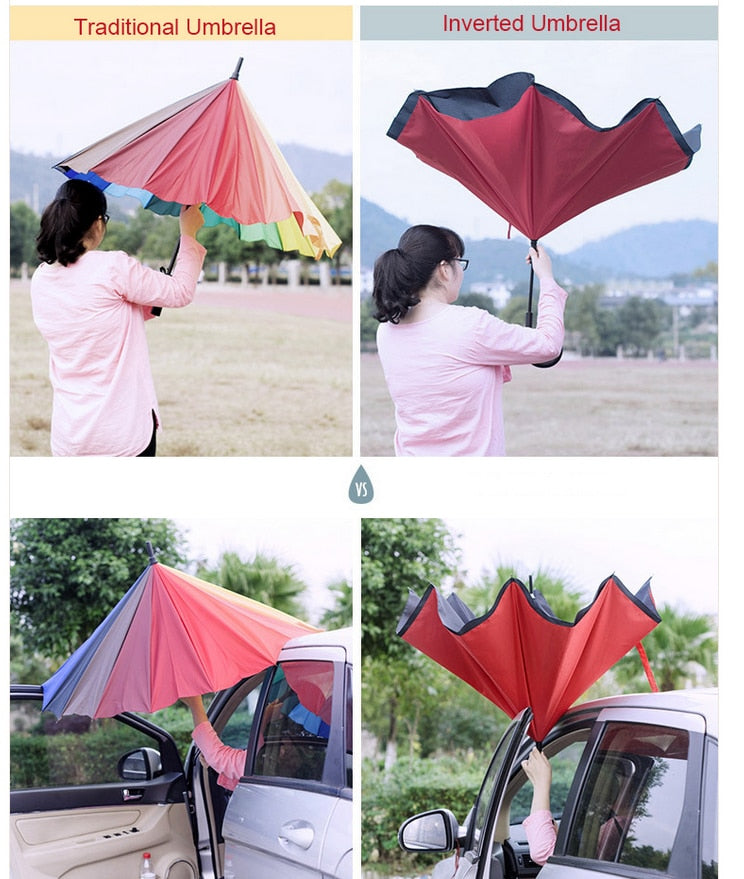 Reverse Double Layer Inverted Umbrella - COOLCrown Store