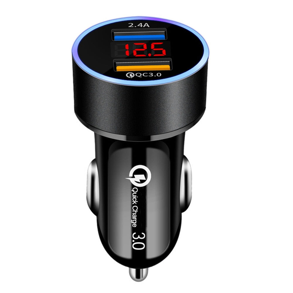 Dual USB Car Charger for iPhone Quick Charge 3.0 Fast Charging - COOLCrown Store