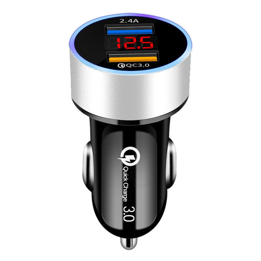 Dual USB Car Charger for iPhone Quick Charge 3.0 Fast Charging - COOLCrown Store