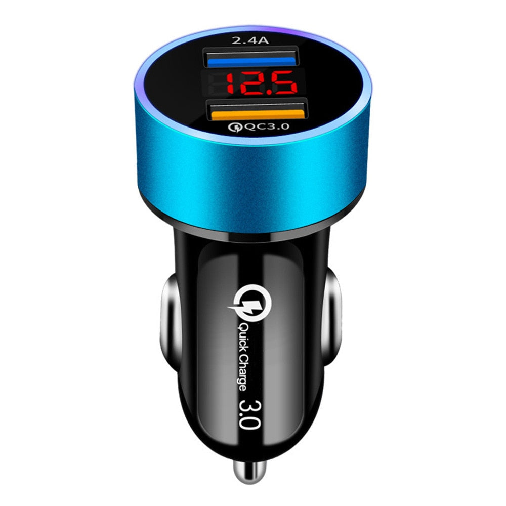 Dual USB Car Charger for iPhone Quick Charge 3.0 Fast Charging - COOLCrown Store