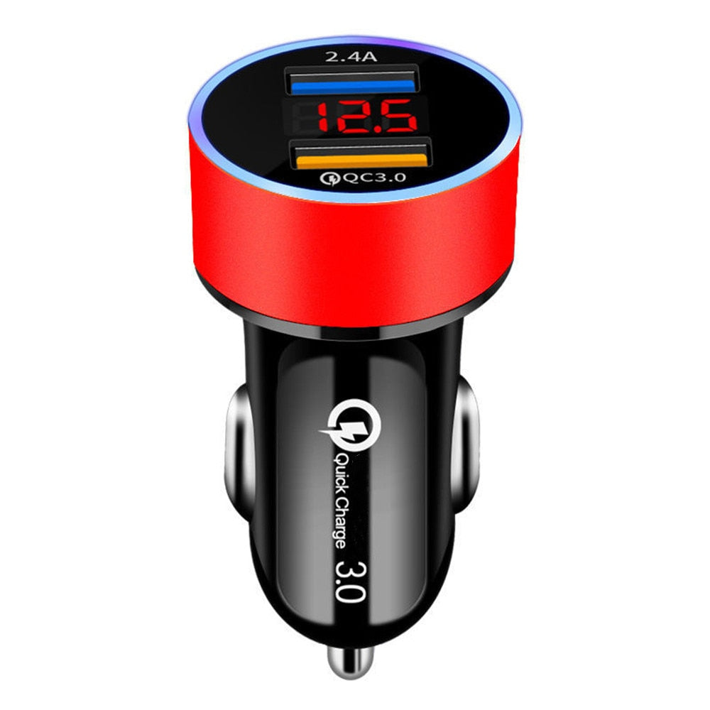 Dual USB Car Charger for iPhone Quick Charge 3.0 Fast Charging - COOLCrown Store