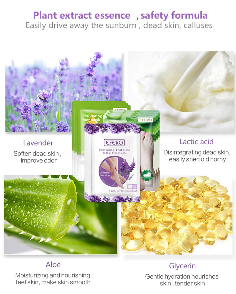 6pcs Lavender Aloe Dead Skin Exfoliating Remover Mask for Legs - COOLCrown Store