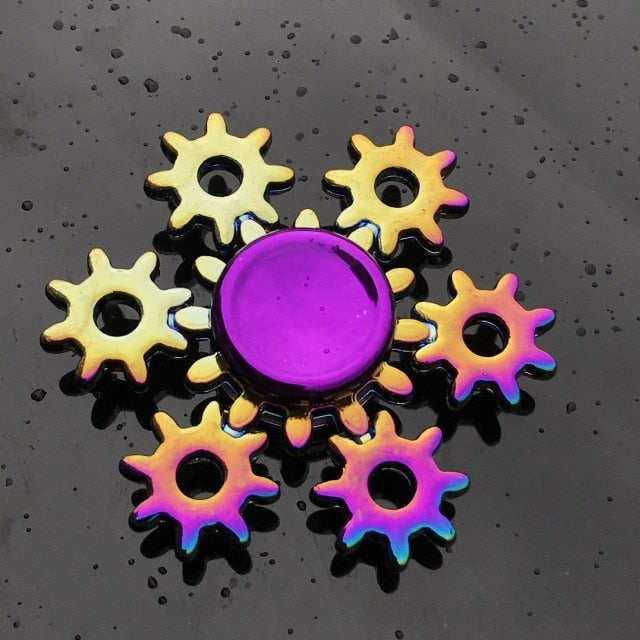 Rainbow Metal Finger Spinner Toy - COOLCrown Store