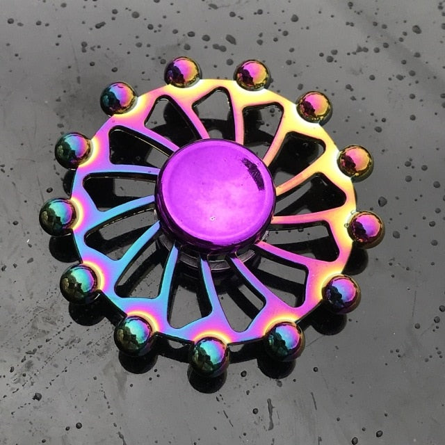 Rainbow Metal Finger Spinner Toy - COOLCrown Store