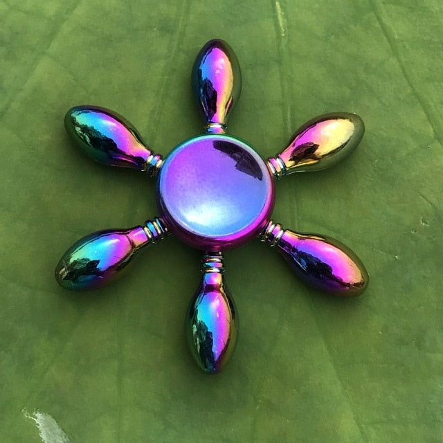 Rainbow Metal Finger Spinner Toy - COOLCrown Store