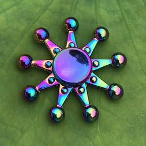 Rainbow Metal Finger Spinner Toy - COOLCrown Store