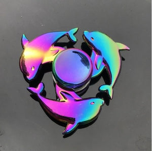 Rainbow Metal Finger Spinner Toy - COOLCrown Store