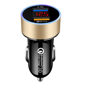 Dual USB Car Charger for iPhone Quick Charge 3.0 Fast Charging - COOLCrown Store