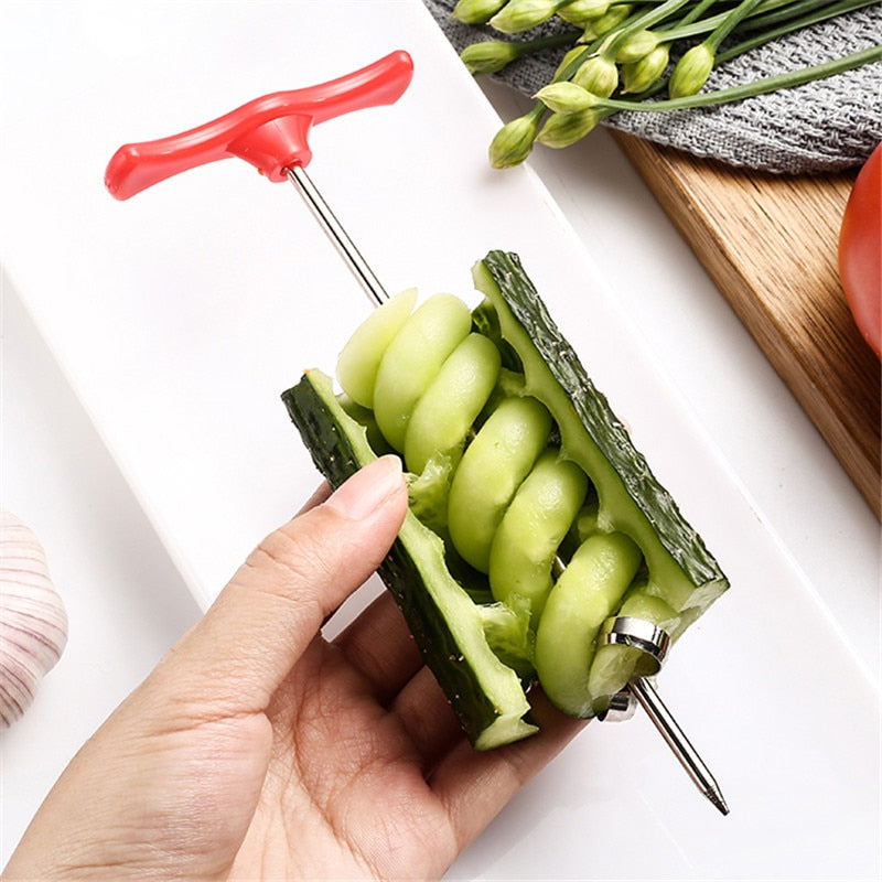 Vegetables Spiral Knife Potato Carrot Cucumber Salad Chopper Easy Spiral Screw - COOLCrown Store