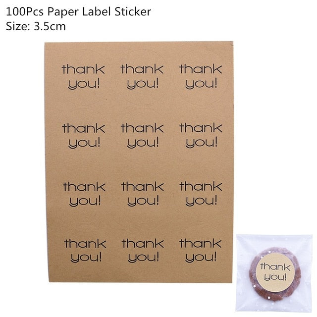 Kraft Paper Bags and Stickers For Candy or Gift - COOLCrown Store