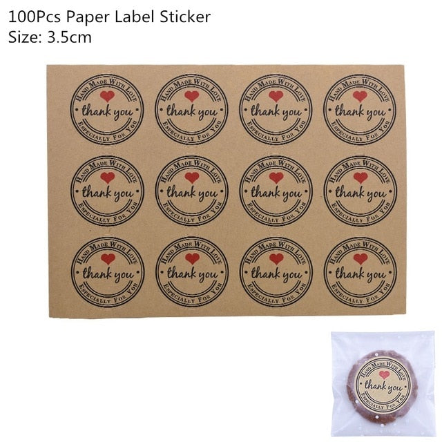 Kraft Paper Bags and Stickers For Candy or Gift - COOLCrown Store