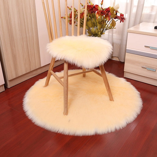 Luxury Soft Small Artificial Sheepskin Rug Home Decor - COOLCrown Store