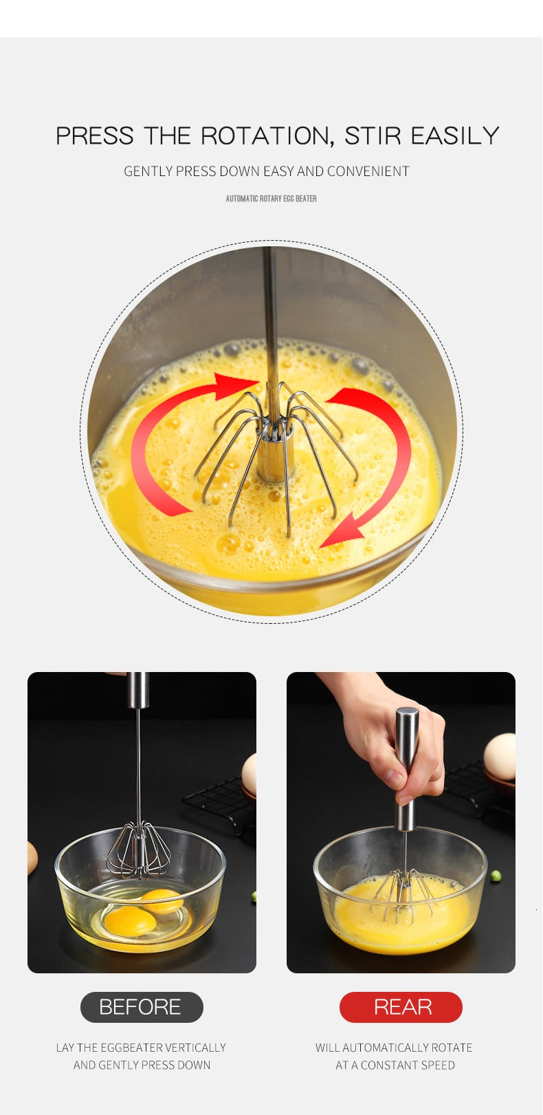 Automatic Egg Beater Easy Whisk - COOLCrown Store