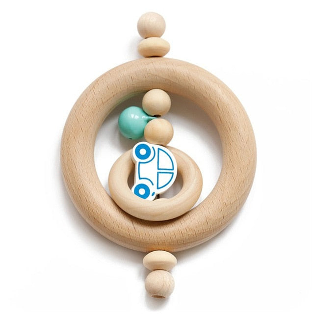 2pcs Wooden Rattle Toy - COOLCrown Store