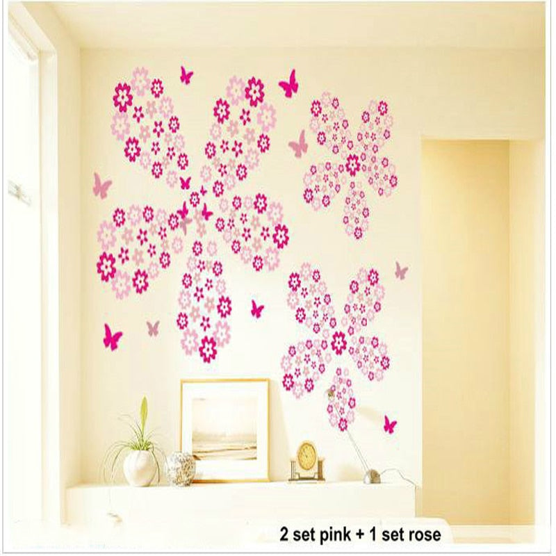 Flowers DIY Removable Wall Sticker Decal Home Decor - COOLCrown Store