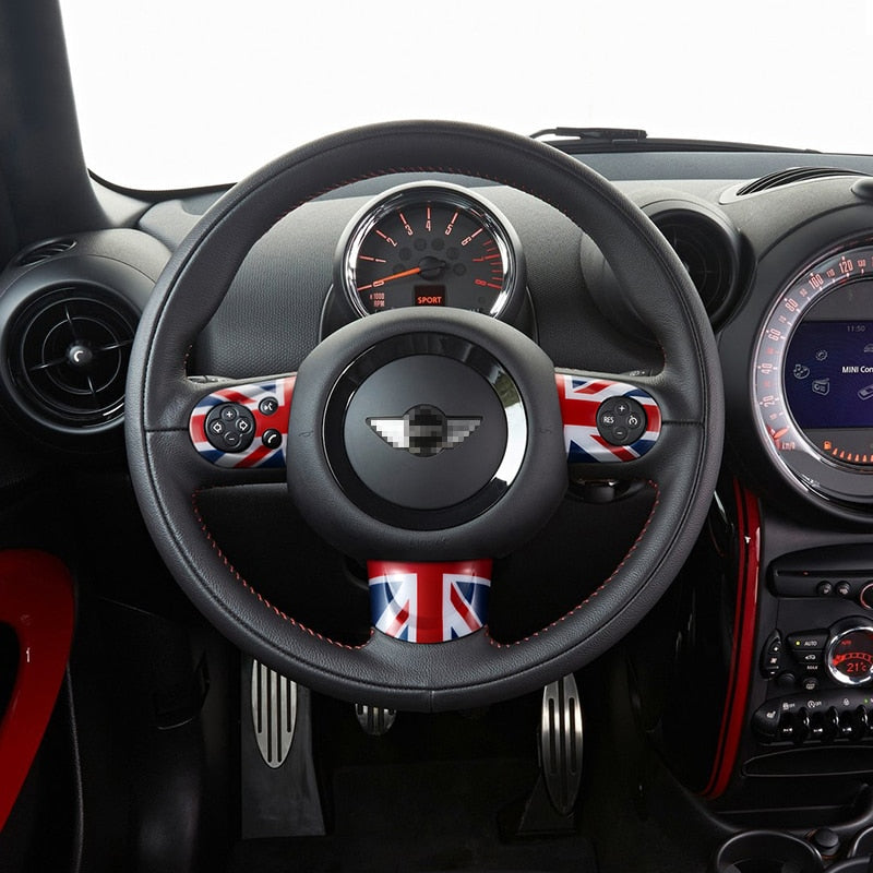 Mini Cooper Steering Wheel Stickers Cover Interior Decoration - COOLCrown Store