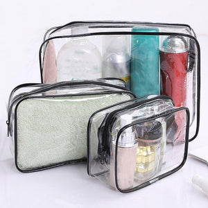 3pcs Transparent Cosmetic PVC Bag - COOLCrown Store