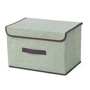 Storage Boxes with Lids No Smell Polyester Fabric Clear Storage Baskets Containers - COOLCrown Store