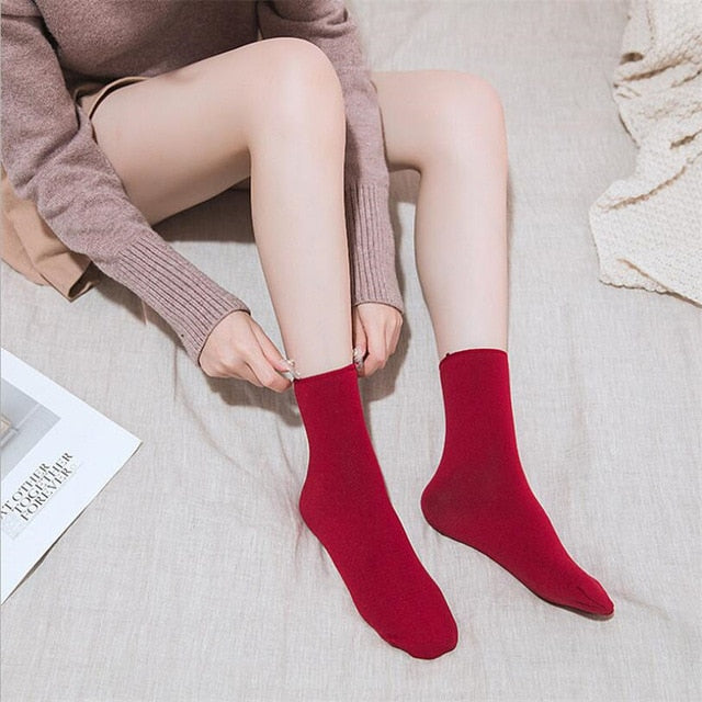 6 Pairs Winter Warmer Women Thermal Wool Cashmere Socks - COOLCrown Store