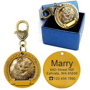 Unique Personalized Engraved Pet Cat Dog ID Tag - COOLCrown Store