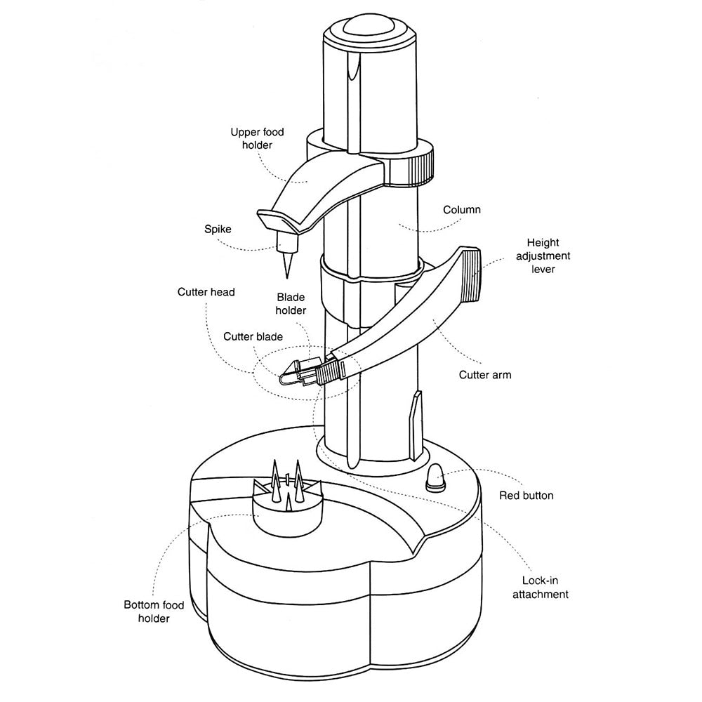 Electric Vegetables Fruit Peeler Automatic Peeling Machine Apple Machine Peeler Fruit And Vegetables - COOLCrown Store