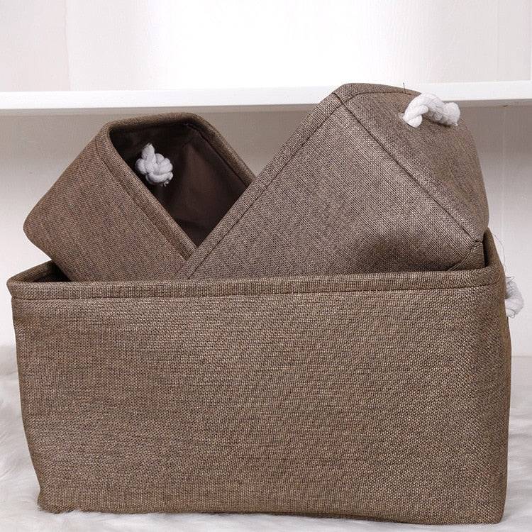 Storage Basket Foldable Linen Storage Box - COOLCrown Store