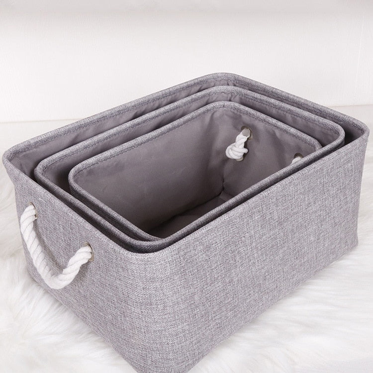 Storage Basket Foldable Linen Storage Box - COOLCrown Store